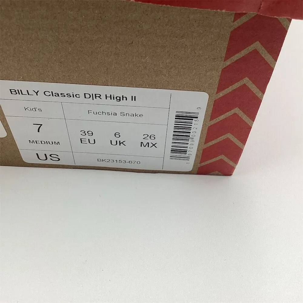 BILLY Girls'‎ High-Top Sneakers Size 7 Pink Snake Wide-Width Zip